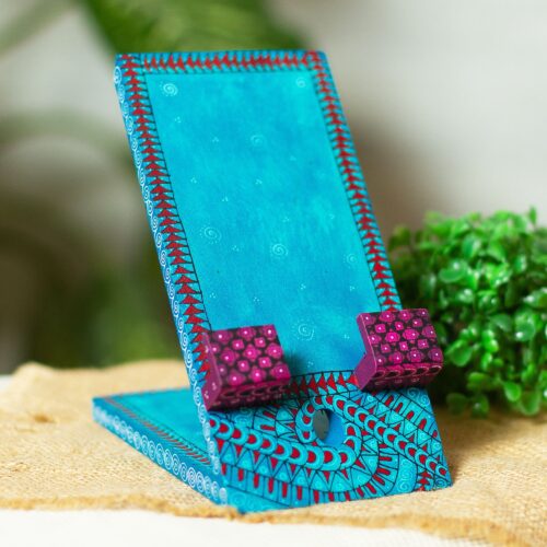 Artisan Hand Painted Phone Holder, 'Hello Oaxaca' Artisan Hand Painted Phone Holder, 'Hello Oaxaca'