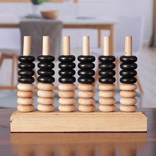 Hand-Carved Minimalist Steam Beech Wood Stacking Puzzle, 'Vertical Victory' Hand-Carved Minimalist Steam Beech Wood Stacking Puzzle, 'Vertical Victory'