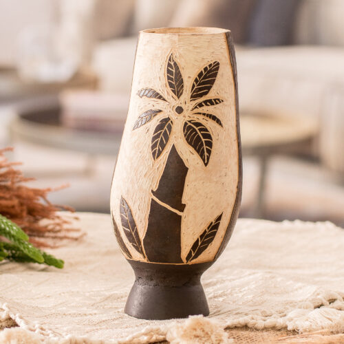 Handcrafted Dried Gourd Banana Palm Tree Decorative Accent, 'Banana Nature' Handcrafted Dried Gourd Banana Palm Tree Decorative Accent, 'Banana Nature'