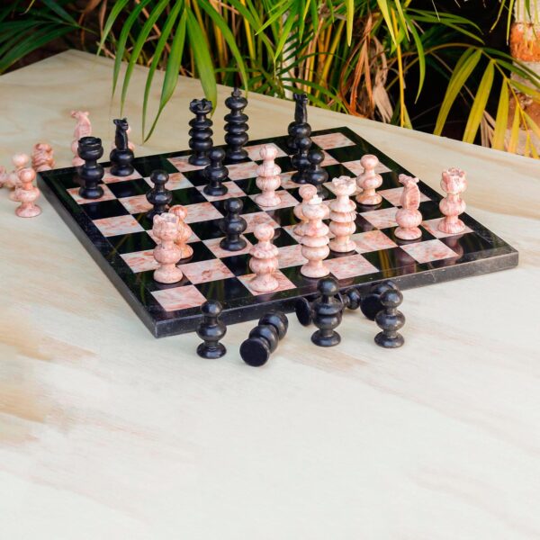 Handcrafted Marble Chess Set (Large), 'Glorious Battle' Handcrafted Marble Chess Set (Large), 'Glorious Battle'