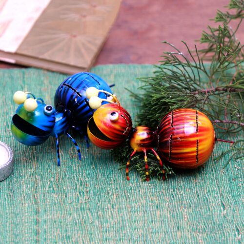 Handcrafted Steel Ant Decorative Accents from Bali (Pair), 'Happy Ants' Handcrafted Steel Ant Decorative Accents from Bali (Pair), 'Happy Ants'