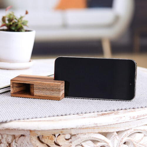 Small Teak Wood Phone Speaker from Thailand, 'Teak Sound' Small Teak Wood Phone Speaker from Thailand, 'Teak Sound'