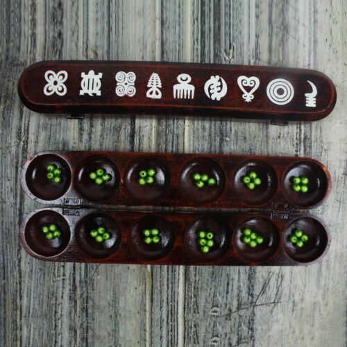 West African Math Teaching Tool Oware or Mancala Board Game, 'Our Adinkra' West African Math Teaching Tool Oware or Mancala Board Game, 'Our Adinkra'